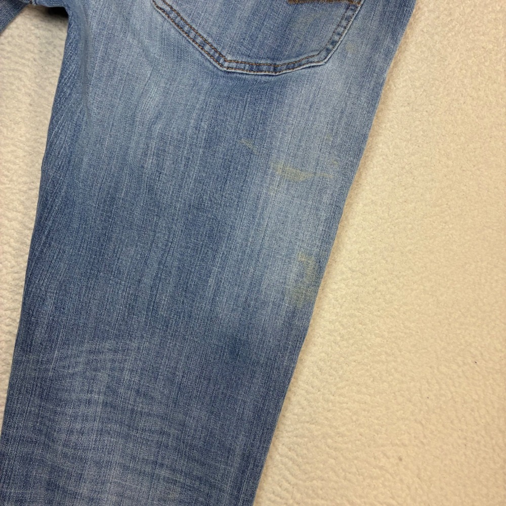 American Eagle Bootcut Jeans Men 31x30 Blue Whiskered Faded Original Classic Low - Picture 11 of 13